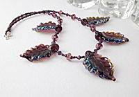 Lampwork Leaf Necklace