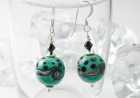 Celadon Green Lampwork Earrings