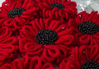 Red and Black Flower Brooch alternative view 2