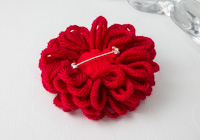 Red and Black Flower Brooch alternative view 1