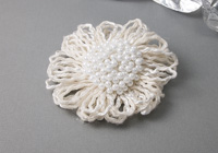 Cream Flower Brooch