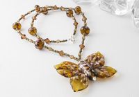 Brown Butterfly Necklace