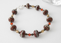 Rich Brown Lampwork Bracelet