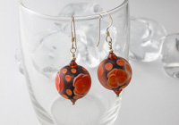 Orange Flower Earrings