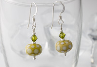 Pistachio Lampwork Earrings