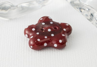Red Lampwork Button alternative view 1