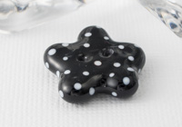 Black Lampwork Button