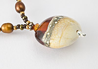 Amber Lampwork Necklace alternative view 1