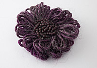 Dusky Purple Flower Brooch