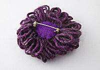 Dusky Purple Flower Brooch alternative view 1