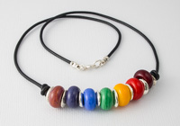 Rainbow Lampwork Necklace Rainbow Lampwork Necklace