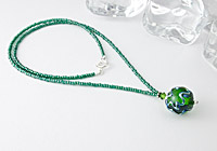 Green Wiggle Pendant Necklace