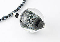 Lampwork Necklace "Midnight Oil"