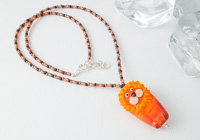 Lion Lampwork Pendant Necklace alternative view 1
