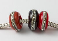 Red Lampwork Charm Beads