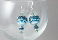 Lampwork Dahlia Earrings alternative view 1