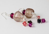 Pink Lampwork Earrings