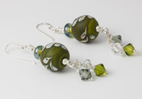 Green Leaf Lampwork Earrings alternative view 1