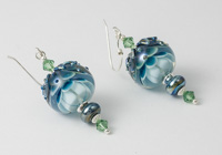 Lampwork Dahlia Earrings