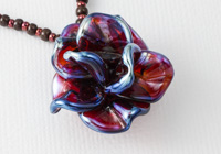 "Clio" Lampwork Rose Necklace