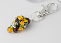 Flower Dahlia Handbag Charm