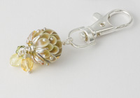 Golden Dahlia Handbag Charm