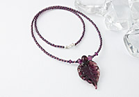 Lampwork Leaf Necklace alternative view 1