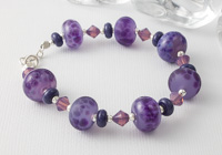 Mixed Purple Lampwork Bracelet alternative view 1