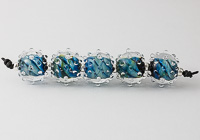 Silver Glass Bumpy Beads