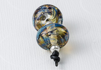Swirly Lampwork Bead Pair alternative view 2