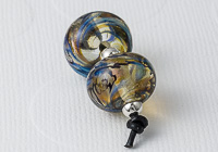Swirly Lampwork Bead Pair alternative view 1