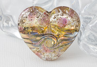 Glittery Heart Lampwork Bead alternative view 1
