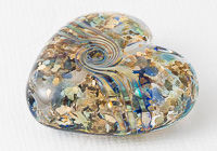 Glittery Heart Lampwork Bead alternative view 2