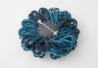 Petrol Blue Flower Brooch alternative view 1