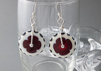 Red Wheel Lampwork Earrings alternative view 1