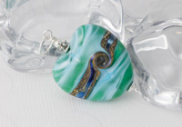 Sea Heart Lampwork Pendant alternative view 1