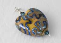 Earthy Heart Lampwork Pendant