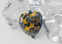 Earthy Heart Lampwork Pendant alternative view 1