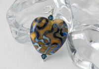 Earthy Heart Lampwork Pendant alternative view 2