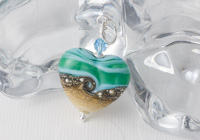 Small Sea Heart Lampwork Pendant