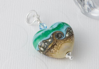 Small Sea Heart Lampwork Pendant alternative view 1