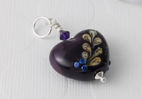 Purple Heart Lampwork Pendant alternative view 1