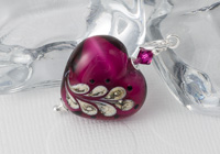 Pink Heart Lampwork Pendant alternative view 1