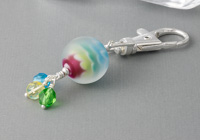 Tropical Dahlia Handbag Charm