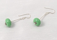 Green Lampwork Earrings