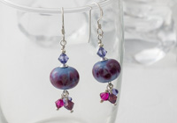 Periwinkle Lampwork Earrings alternative view 1