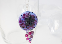 Flower Lampwork Pendant