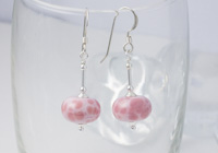 Pink Lampwork Earrings