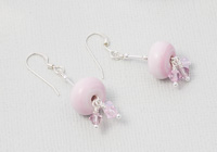 Pale Pink Lampwork Earrings alternative view 1