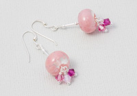 Pink Lampwork Earrings alternative view 1